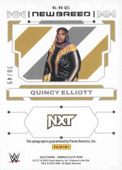 2023 Donruss Elite WWE - New Breed Autographs Red #NB-QEL Quincy Elliott Back