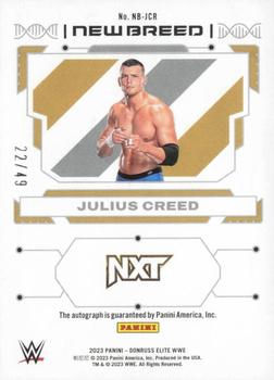 2023 Donruss Elite WWE - New Breed Autographs Red #NB-JCR Julius Creed Back