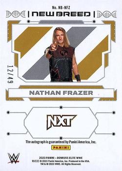 2023 Donruss Elite WWE - New Breed Autographs Red #NB-NFZ Nathan Frazer Back