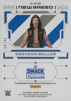2023 Donruss Elite WWE - New Breed Autographs Red #NB-GWL Grayson Waller Back