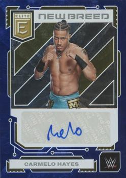 2023 Donruss Elite WWE - New Breed Autographs Blue #NB-CHY Carmelo Hayes Front