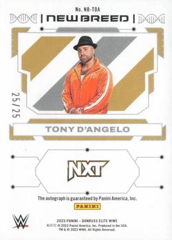 2023 Donruss Elite WWE - New Breed Autographs Blue #NB-TDA Tony D'Angelo Back