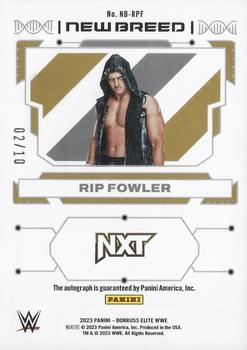 2023 Donruss Elite WWE - New Breed Autographs Gold #NB-RPF Rip Fowler Back