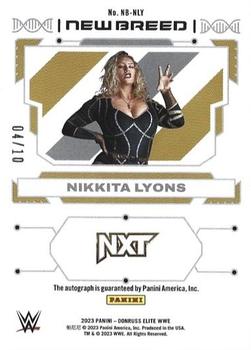 2023 Donruss Elite WWE - New Breed Autographs Gold #NB-NLY Nikkita Lyons Back