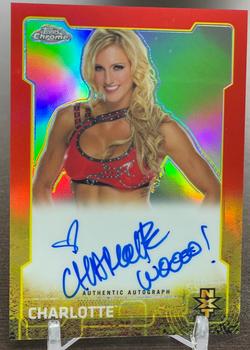2015 Topps Chrome WWE - NXT Autographs Red Refractor #NNO Charlotte Front