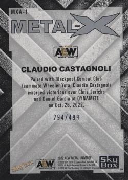 2022 SkyBox Metal Universe AEW - Metal-X Achievements #MXA-1 Claudio Castagnoli Back