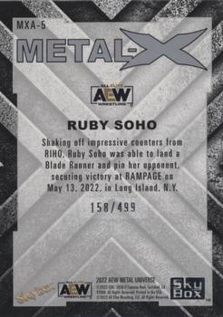 2022 SkyBox Metal Universe AEW - Metal-X Achievements #MXA-5 Ruby Soho Back