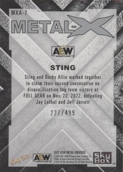 2022 SkyBox Metal Universe AEW - Metal-X Achievements #MXA-7 Sting Back