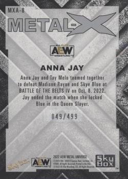 2022 SkyBox Metal Universe AEW - Metal-X Achievements #MXA-8 Anna Jay Back