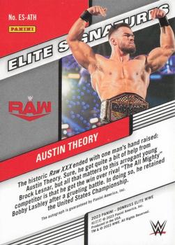 2023 Donruss Elite WWE - Elite Signatures Red #ES-ATH Austin Theory Back