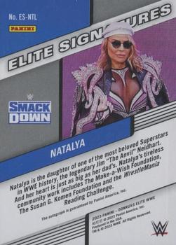 2023 Donruss Elite WWE - Elite Signatures Black #ES-NTL Natalya Back