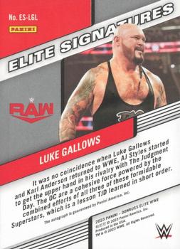 2023 Donruss Elite WWE - Elite Signatures Blue #ES-LGL Luke Gallows Back