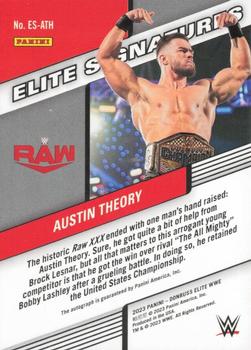 2023 Donruss Elite WWE - Elite Signatures Gold #ES-ATH Austin Theory Back