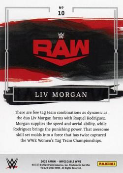 2023 Panini Impeccable WWE - Holo Silver #10 Liv Morgan Back