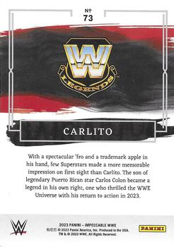2023 Panini Impeccable WWE - Holo Silver #73 Carlito Back