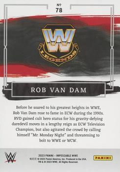 2023 Panini Impeccable WWE - Holo Gold #78 Rob Van Dam Back