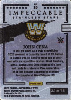 2023 Panini Impeccable WWE - Stainless Stars #10 John Cena Back