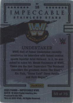 2023 Panini Impeccable WWE - Stainless Stars #16 Undertaker Back