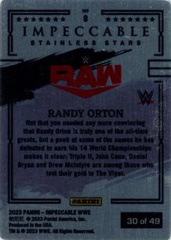 2023 Panini Impeccable WWE - Stainless Stars Purple #8 Randy Orton Back