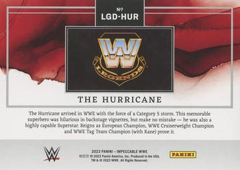 2023 Panini Impeccable WWE - WWE Legends Logo Silver #LGD-HUR The Hurricane Back