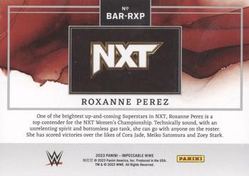 2023 Panini Impeccable WWE - WWE Logo Silver #BAR-RXP Roxanne Perez Back