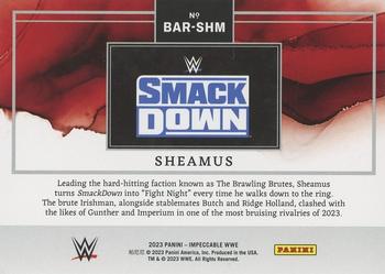 2023 Panini Impeccable WWE - WWE Logo Silver #BAR-SHM Sheamus Back