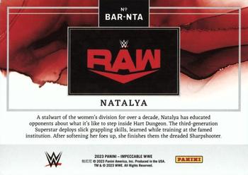 2023 Panini Impeccable WWE - WWE Logo Silver #BAR-NTA Natalya Back