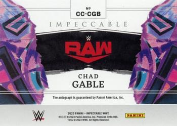2023 Panini Impeccable WWE - Canvas Creations Signatures #CC-CGB Chad Gable Back
