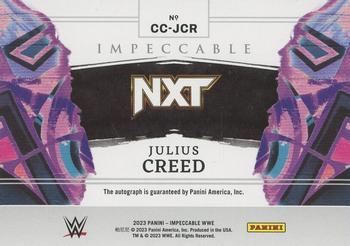 2023 Panini Impeccable WWE - Canvas Creations Signatures #CC-JCR Julius Creed Back