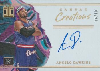 2023 Panini Impeccable WWE - Canvas Creations Signatures Gold #CC-ADW Angelo Dawkins Front