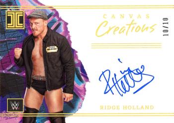 2023 Panini Impeccable WWE - Canvas Creations Signatures Gold #CC-RGH Ridge Holland Front