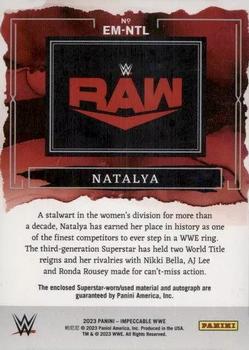 2023 Panini Impeccable WWE - Elegance Memorabilia Autographs Gold #EM-NTL Natalya Back