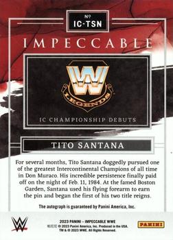 2023 Panini Impeccable WWE - Impeccable IC Championship Debuts Signatures #IC-TSN Tito Santana Back