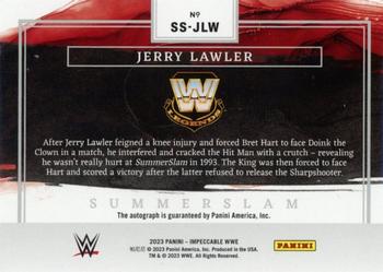 2023 Panini Impeccable WWE - Impeccable SummerSlam Signatures #SS-JLW Jerry Lawler Back