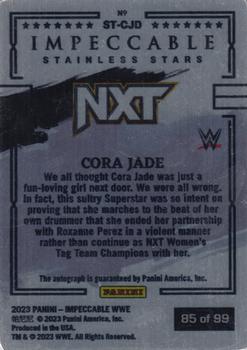 2023 Panini Impeccable WWE - Stainless Stars Autographs #ST-CJD Cora Jade Back