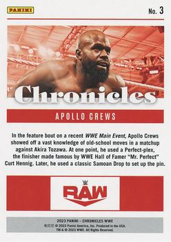 2023 Panini Chronicles WWE #3 Apollo Crews Back