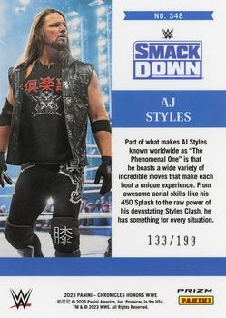 2023 Panini Chronicles WWE - Pink #348 AJ Styles Back