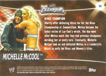 2011 Topps WWE Champions #36 Michelle McCool Back