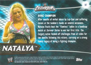 2011 Topps WWE Champions #37 Natalya Back