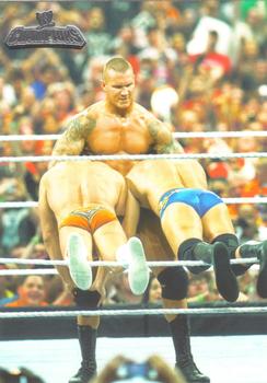2011 Topps WWE Champions #3 Randy Orton Defeats Rhodes and DiBiase Front