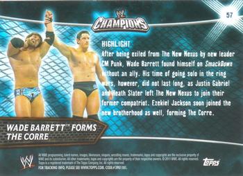 2011 Topps WWE Champions #57 Wade Barrett Forms The Corre Back