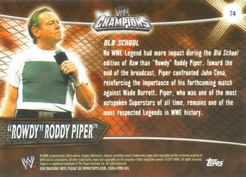 2011 Topps WWE Champions #74 Rowdy Roddy Piper Back