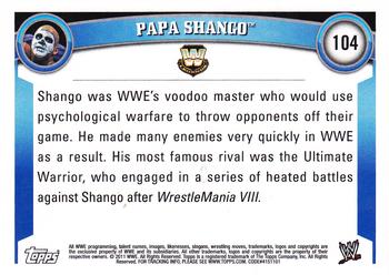 2011 Topps WWE #104 Papa Shango Back