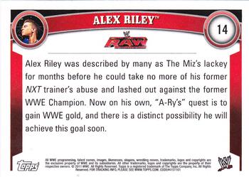 2011 Topps WWE #14 Alex Riley Back