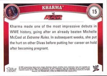 2011 Topps WWE #15 Kharma Back