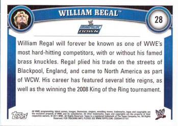 2011 Topps WWE #28 William Regal Back