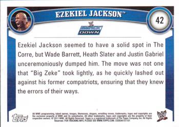 2011 Topps WWE #42 Ezekiel Jackson Back