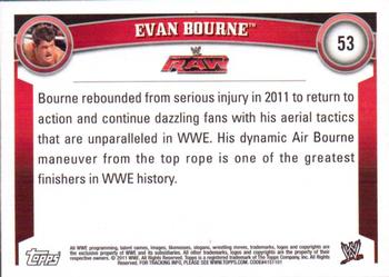 2011 Topps WWE #53 Evan Bourne Back