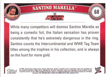 2011 Topps WWE #68 Santino Marella Back