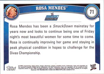 2011 Topps WWE #71 Rosa Mendes Back